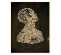 Supkan natomie Tableau Affiche Imprime Parties du Corps Coeur Main Pied Dessin Vintage Maison Chambre Art Mur décor Peinture(2,A4 8.3x11.8inch)