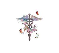 Supkan quarelle Floral Anatomie Affiches Et Impression Physiologie Seringue Stéthoscope Coeur Poumon Mur Art Toile Peinture Intérieur Chambre Décor(A,A4 21X30cm No Framed)