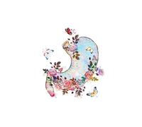 Supkan quarelle Floral Anatomie Affiches Et Impression Physiologie Seringue Stéthoscope Coeur Poumon Mur Art Toile Peinture Intérieur Chambre Décor(K,A4 21X30cm No Framed)