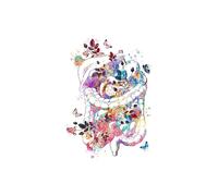 Supkan quarelle Floral Anatomie Affiches Et Impression Physiologie Seringue Stéthoscope Coeur Poumon Mur Art Toile Peinture Intérieur Chambre Décor(F,A4 21X30cm No Framed)