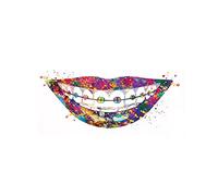 Supkan rt Dentaire Impression Accolades Aquarelle Dents Anatomie Affiche stomatologie Dentiste Clinique Mur Dents Imprimer Soins dentaires(2,10x15cm Canvas)