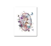 Supkan oloré Fleur Corps Humain Anatomie Toile Peinture Cerveau Coeur organe éducation médicale Affiche Abstraite Impression Mur Art Photo(Picture C,20x25cm No Frame)