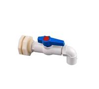 Supkancl Connecteur de réservoir d'eau 1/2'' 3/4'' à 20~32mm, 1 pièce, Joint de vanne de vidange d'entrée d'aquarium de Piscine(G3I4-32mm)