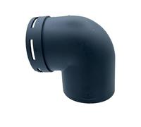 Supkancl Connecteur de Sortie coudé for Conduit d'air, 1 pièce, 75 mm, en Plastique Noir, Accessoires de Remplacement