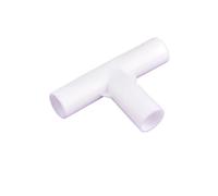 Supkancl Connecteur de Tuyau PE Blanc 19 mm, 2/5/10 pièces, 60, 90, 120, 135 degrés, coude Droit, Joint à Quatre Voies, Joints Fixes(Flat Three-Way,10Pcs)
