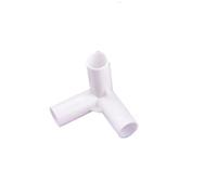 Supkancl Connecteur de Tuyau PE Blanc 19 mm, 2/5/10 pièces, 60, 90, 120, 135 degrés, coude Droit, Joint à Quatre Voies, Joints Fixes(90 Degree Three-Way,10Pcs)