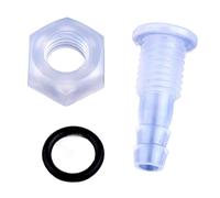 Supkancl Connecteur Direct for Tuyau d'eau d'aquarium, 5/20/50/200 pièces, Demi-Carte traversante, Joint Droit(M14-10mm with Nut O,5 Pieces)