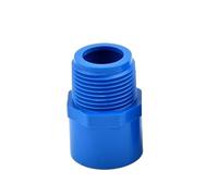 Supkancl Connecteur Droit en PVC Bleu, Filetage mâle, 1/5/8/10 pièces, 20/25/32/40/50/63 mm ~ 1/2"-2", Adaptateur for Irrigation de Jardin(Inner Dia 50mm,1Pc)