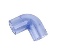 Supkancl Connecteurs coudés en PVC Bleu Transparent, 1/2/5 pièces, 16, 20, 25, 32, 40, 50 mm, for Aquarium, Jardin, Irrigation, tuyaux d'eau(Inner Dia 16mm,5Pcs)