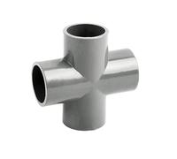 Supkancl Connecteurs croisés 4 Voies en PVC, diamètre intérieur 20/25/32/40/50 mm, 1/5 pièces, adaptateurs for Aquarium, Joints de Tube(I.D 25mm,5 Pieces)