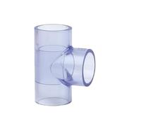 Supkancl Connecteurs en T en PVC Bleu Transparent, 1/2/5 pièces, 20, 25, 32, 40, 50 mm, Joints de tuyaux en UPVC, connecteurs de tuyaux d'irrigation d'aquarium(Inner Dia 20mm,1Pc)
