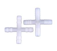 Supkancl Connecteurs transversaux PE 8 mm 10 mm, 5/20/50/200/500 pièces, raccords à 4 Voies for Tuyau d'arrosage et d'irrigation de Jardin(8-8mm,500 Pieces)