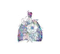 Supkan cor de Bureau médecin Anatomie du Cerveau Floral Coeur poumons et Fleurs décor Clinique d'art médical Cadeau Remise des diplômes Docteur(Canvas 1,20x25CM No Frame)