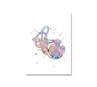 Supkan coration Moderne Toile Peinture Anatomie Art médical Oreille intérieure Cochea Affiche Impression étudiant éducation Audience hôpital Photos(Picture 5,30x40cm no Frame)