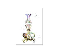 Supkan ucation médicale Bureau Photo Affiches Toile Peinture Anatomie Humaine système Musculaire Impression d'art Aquarelle Figure(Picture8,A4 21x30cm No Frame)