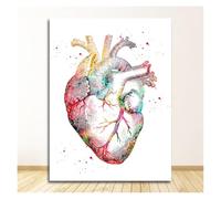 Supkan ucation médicale Bureau Photo Affiches Toile Peinture Anatomie Humaine système Musculaire Impression d'art Aquarelle Figure(12,40X50cm Unframed)