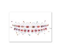 Supkan e des Dents médecine orale Anatomie molaire Art Mural Toile Peinture Affiches et Impressions Nordiques Photos murales for décor de Clinique Dentaire(H,15X20cm No Framed)