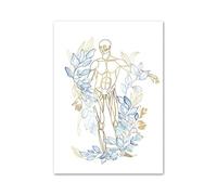 Supkan leur Anatomie Organe Coeur Cerveau Utérus Squelette Affiches Et Gravures Mur Art Toile Peinture Médecine Photos Médecin Chambre Décor(I,60X100 cm Unframed)