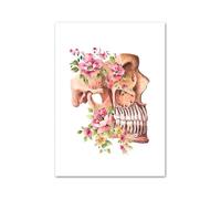 Supkan leur crâne Oral dent Anatomie Art Toile Peinture éducation médicale Affiches et Impressions Photos murales for décor de Clinique Dentaire(H,30X40 cm No Framed)