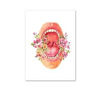 Supkan leur crâne Oral dent Anatomie Art Toile Peinture éducation médicale Affiches et Impressions Photos murales for décor de Clinique Dentaire(L,30X40 cm No Framed)