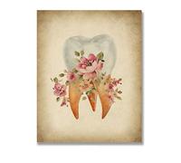 Supkancl Impression HD Vintage Anatomie Humaine système Dentaire Affiche Art médical Toile Peinture Mur Photo Clinique Salle de Traitement décor(Picture A,10x15cm No Frame)