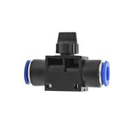 Supkancl Lot de 10 raccords pneumatiques HVFF4 HVFF6 HVFF8 10 12, régulateur de Pression, Tuyau, Papillon, compresseur, Accessoires, Interrupteur à Main(HVFF12)