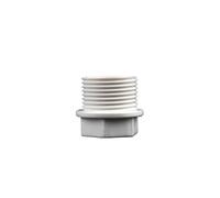 Supkancl Lot de 2, 5, 10, 20 ou 50 Embouts filetés mâles en PVC Blanc de 1/2", 3/4", 1", for Tuyau d'arrosage et Aquarium(Blue,10Pcs)