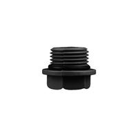 Supkancl Lot de 2, 5, 10, 20 ou 50 Embouts filetés mâles en PVC Blanc de 1/2", 3/4", 1", for Tuyau d'arrosage et Aquarium(Black,20Pcs)