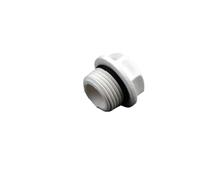 Supkancl Lot de 2, 5, 10, 20 ou 50 Embouts filetés mâles en PVC Blanc de 1/2", 3/4", 1", for Tuyau d'arrosage et Aquarium(Silver,20Pcs)