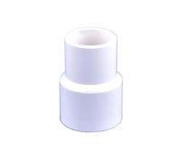 Supkancl Lot de 2 connecteurs réducteurs Droits/Coudes/en T en PVC (20, 25, 32, 40, 50 mm) for Tuyau d'eau et Aquarium(White Straight,50x40mm)