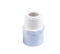 Supkancl Lot de 2 raccords Droits en PVC Blanc for Tuyau d'alimentation en Eau d'irrigation de Jardin, Filetage mâle/Femelle 1/2" ~ 1,5" vers 20/25/32/40/50 mm(Style B,40mm)