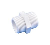 Supkancl Lot de 2 raccords Droits en PVC Blanc for Tuyau d'alimentation en Eau d'irrigation de Jardin, Filetage mâle/Femelle 1/2" ~ 1,5" vers 20/25/32/40/50 mm(Style A,40mm)