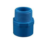 Supkancl Lot de 2 raccords filetés en PVC (1/2", 3/4", 1" et 1,5") for tuyaux d'arrosage de Jardin (20/25/32/40/50 mm)(Blue,3l4 inch-25mm)
