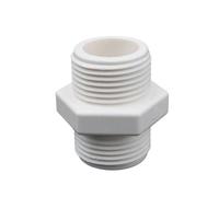 Supkancl Lot de 5 connecteurs Droits à Double Filetage mâle Blanc 1/2'', 3/4'', 1/2'' à 3/4'', for tuyaux d'irrigation de Jardin(20mm to 25.6mm)