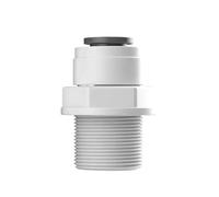 Supkancl Lot de 50 raccords d'eau RO (Filetage mâle 1/2" - 3/8") Droits, 9,5 mm, for Tuyau Pom, connecteur de Tuyau PE, pièces de Filtre à Eau