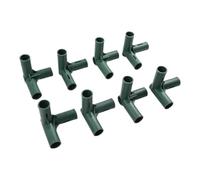 Supkancl Lot de 8 raccords en PVC de 19 mm, Support Stable, Robuste, for Serre, Cadre de Construction, connecteur en Plastique(A)