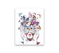 Supkancl Ophtalmologiste Opticien Cadeau Floral Oeil Anatomie Art Print Réfracteur Affiche Microscope Toile Peinture Médecins Bureau Mur Décor(4,A4 21x30 cm No Frame)