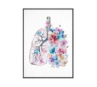 Supkancl Organe Anatomique Vintage Affiche Anatomie Humaine Impression Peinture Cerveau Coeur poumon Mur Art Photo Salle médicale décor(9,50x70cm No Frame)