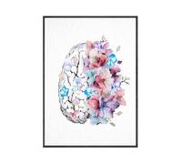 Supkancl Organe Anatomique Vintage Affiche Anatomie Humaine Impression Peinture Cerveau Coeur poumon Mur Art Photo Salle médicale décor(1,A4 21x30cm No Frame)