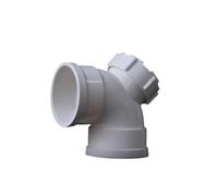 Supkancl Raccord coudé à 90 degrés for Tuyau de Drainage en PVC, avec ou sans Orifice d'inspection, 50, 75, 110, 160, 200, 250 mm(with Inspection Port,ID 110mm)