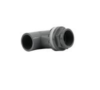 Supkancl Raccord coudé à 90° en PVC Gris, 20 à 50 mm, raccord Direct for trop-Plein d'aquarium, raccord d'entrée et de Sortie d'irrigation de Jardin(Style 1(I D),50mm(1Pc))