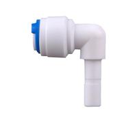 Supkancl Raccord coudé for Tuyau d'eau RO en Plastique, 1/4" 3/8" for système d'osmose Inverse d'aquarium, raccord Rapide(D a9.53mm x b6.35mm)