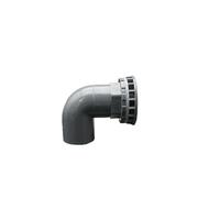 Supkancl Raccord de Drainage coudé à 90 degrés for Aquarium, diamètre intérieur 20/25 mm, connecteur de Tuyau de Drainage for réservoir d'eau en Verre(Szary,ID 32mm)