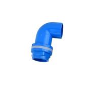 Supkancl Raccord de Tuyau de Drainage en PVC 20 à 50 mm, coude d'entrée d'eau for Aquarium, Tuyau d'alimentation for réservoir d'eau d'arrosage de Jardin, Joint de vidange(Blue,1Pc I.D 50mm)