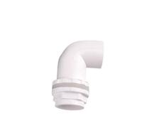 Supkancl Raccord de Tuyau de Drainage en PVC 20 à 50 mm, coude d'entrée d'eau for Aquarium, Tuyau d'alimentation for réservoir d'eau d'arrosage de Jardin, Joint de vidange(White,1Pc I.D 20mm)