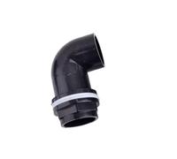 Supkancl Raccord de Tuyau de Drainage en PVC 20 à 50 mm, coude d'entrée d'eau for Aquarium, Tuyau d'alimentation for réservoir d'eau d'arrosage de Jardin, Joint de vidange(Black,1Pc I.D 32mm)