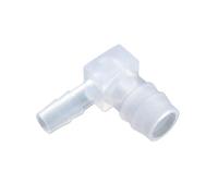 Supkancl Raccord de Tuyau en L en Plastique cannelé, 5 pièces, 1,6/4/6/8/10/12 mm, raccord de réduction, coude égal(6mm-10mm)