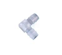 Supkancl Raccord de Tuyau en Plastique 1,6 mm - 20 mm cannelé, coude égal à 2 Voies for Aquarium, connecteur de Tuyau en PP(9.5mm)