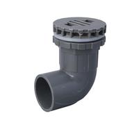 Supkancl Raccord de Tuyau en PVC 20/25/32/40/50 mm, raccord de Sortie de Tuyau d'évacuation d'aquarium, coude à 90 degrés(Gray,25mm)