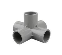 Supkancl Raccord de Tuyau en PVC Gris, 1 pièce, 20, 25, 32 mm, coude Droit, té, Joints croisés, Adaptateur de Tuyau d'eau, Joints 3, 4, 5, 6 Voies(Yellow,I.D 32mm)